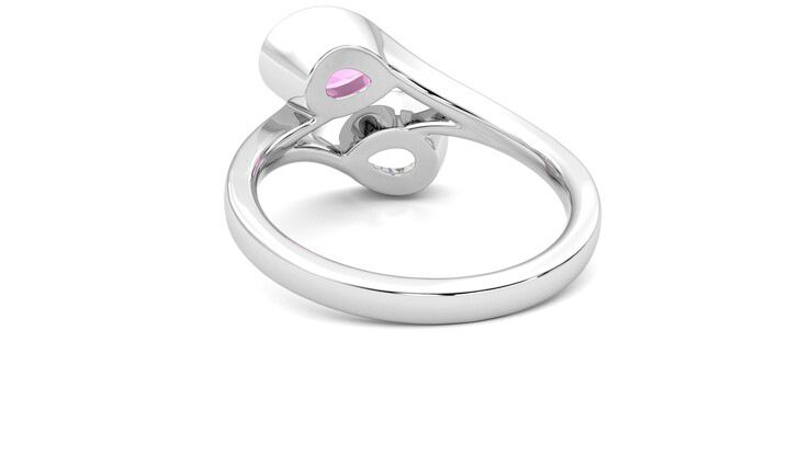 Taylor & Hart Peratrice Pear Engagement Ring 360 degree image 16