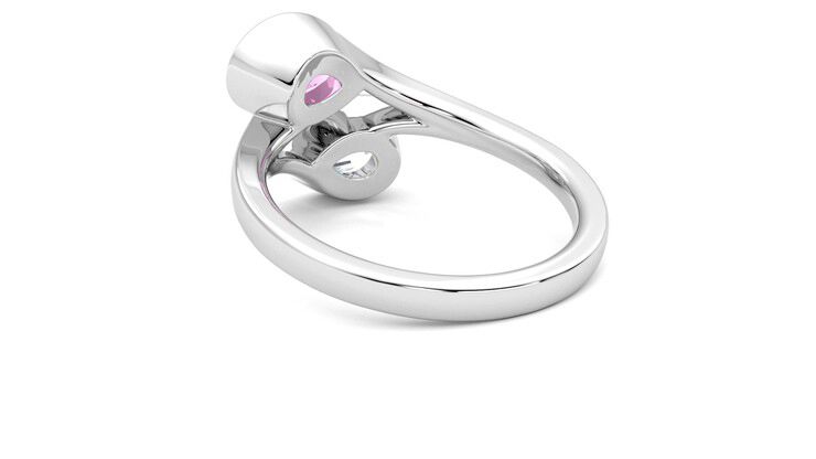 Taylor & Hart Peratrice Pear Engagement Ring 360 degree image 17