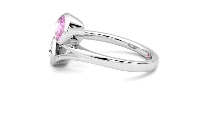 Taylor & Hart Peratrice Pear Engagement Ring 360 degree image 21