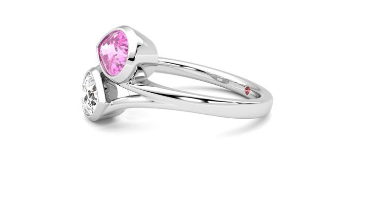 Taylor & Hart Peratrice Pear Engagement Ring 360 degree image 22