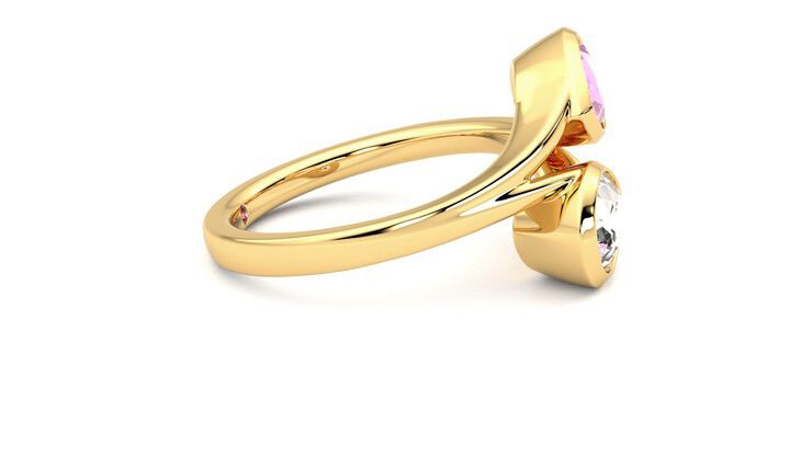 Taylor & Hart Peratrice Pear Engagement Ring 360 degree image 9