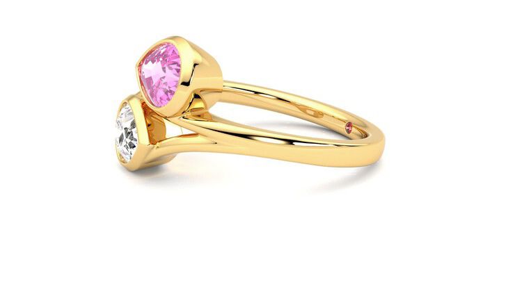 Taylor & Hart Peratrice Pear Engagement Ring 360 degree image 22
