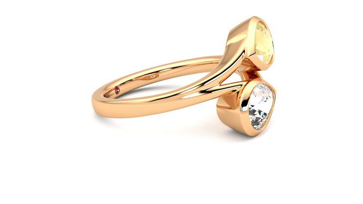 Taylor & Hart Peratrice Pear Engagement Ring 360 degree image 8
