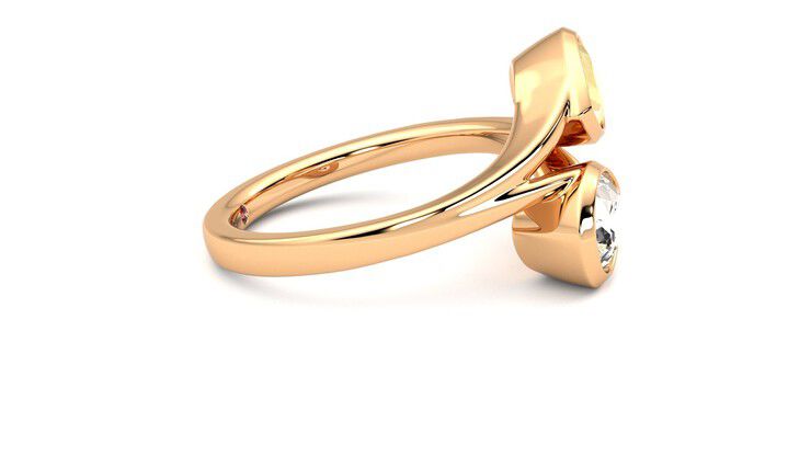 Taylor & Hart Peratrice Pear Engagement Ring 360 degree image 9