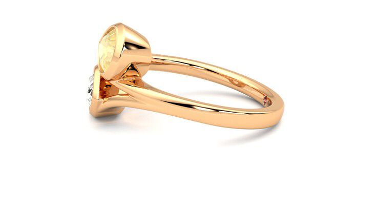 Taylor & Hart Peratrice Pear Engagement Ring 360 degree image 21