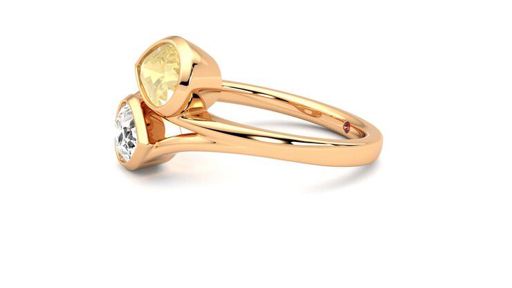 Taylor & Hart Peratrice Pear Engagement Ring 360 degree image 22