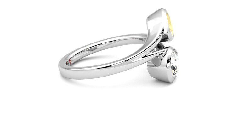Taylor & Hart Peratrice Pear Engagement Ring 360 degree image 9