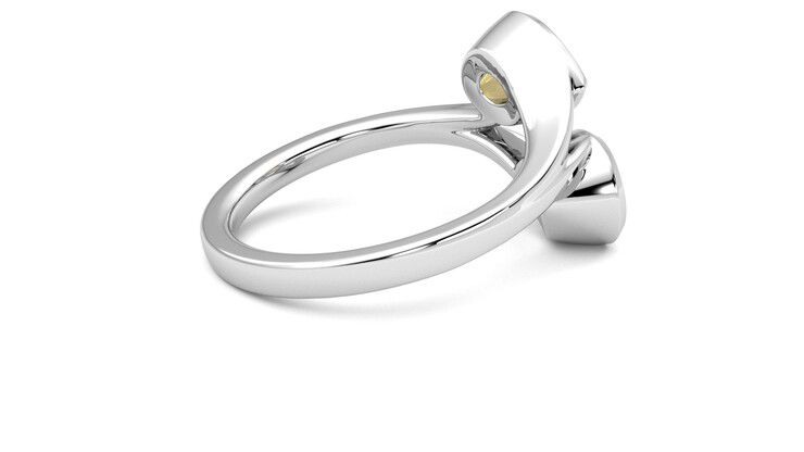 Taylor & Hart Peratrice Pear Engagement Ring 360 degree image 11