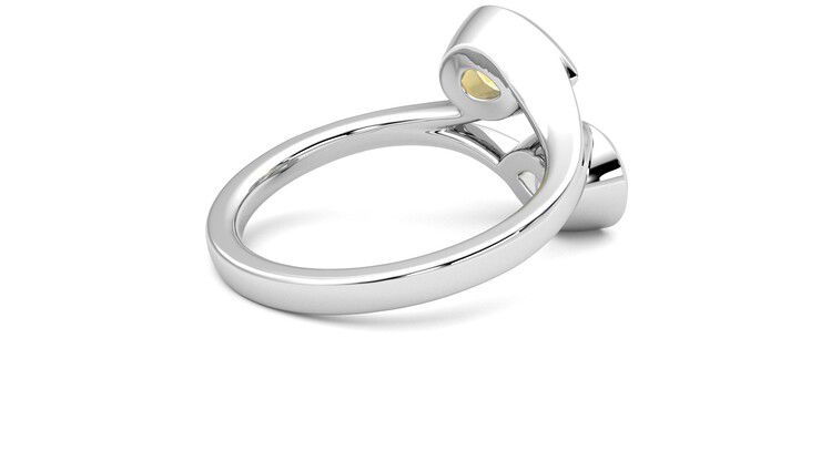 Taylor & Hart Peratrice Pear Engagement Ring 360 degree image 12