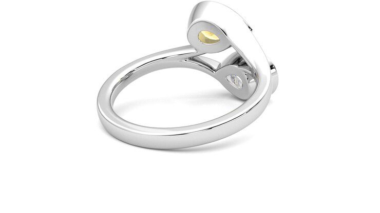 Taylor & Hart Peratrice Pear Engagement Ring 360 degree image 13