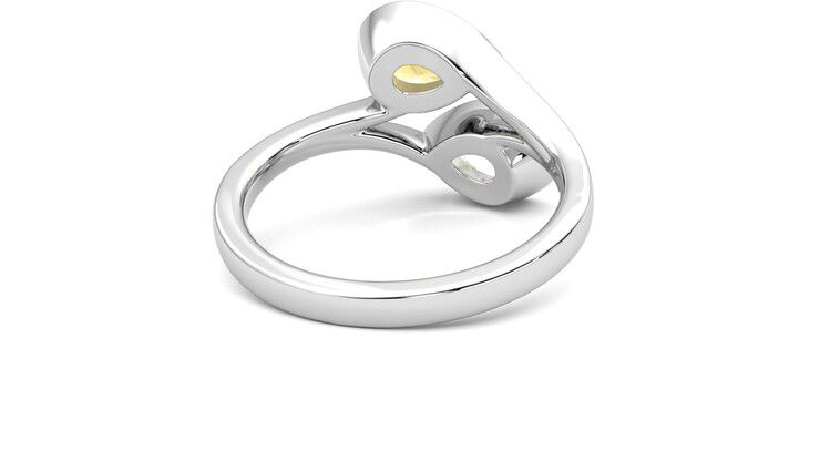 Taylor & Hart Peratrice Pear Engagement Ring 360 degree image 14