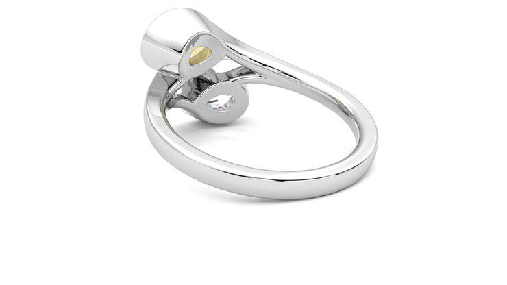 Taylor & Hart Peratrice Pear Engagement Ring 360 degree image 17
