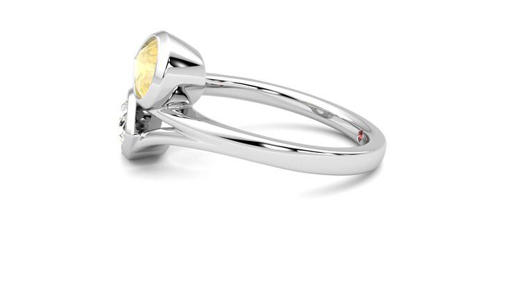 Taylor & Hart Peratrice Pear Engagement Ring 360 degree image 21