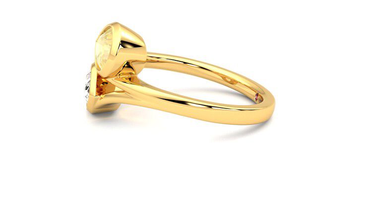 Taylor & Hart Peratrice Pear Engagement Ring 360 degree image 21