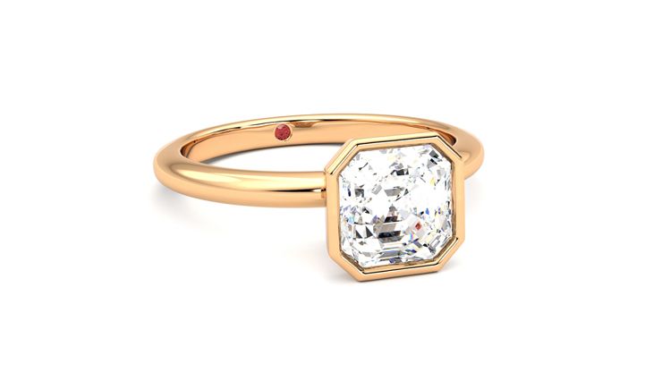 Taylor & Hart Purity Asscher Engagement Ring 360 degree image 4