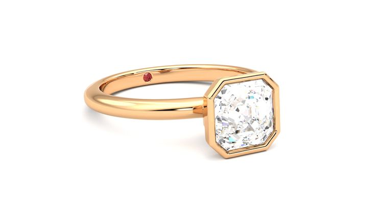 Taylor & Hart Purity Asscher Engagement Ring 360 degree image 5