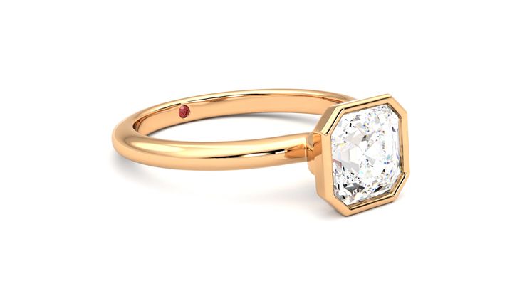 Taylor & Hart Purity Asscher Engagement Ring 360 degree image 6