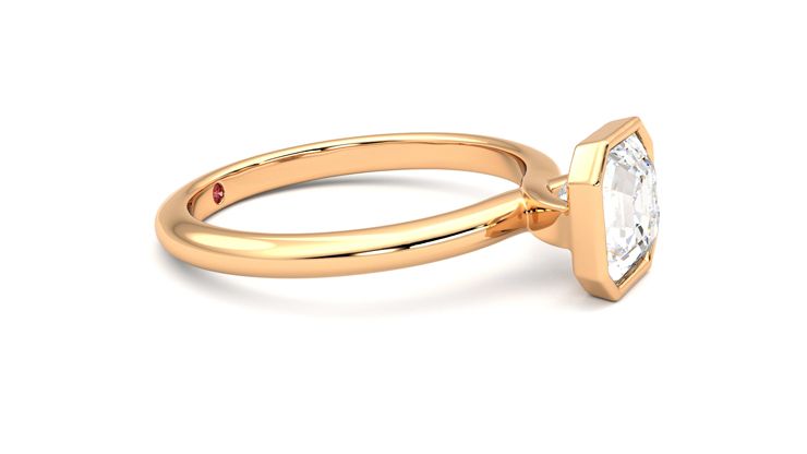 Taylor & Hart Purity Asscher Engagement Ring 360 degree image 8