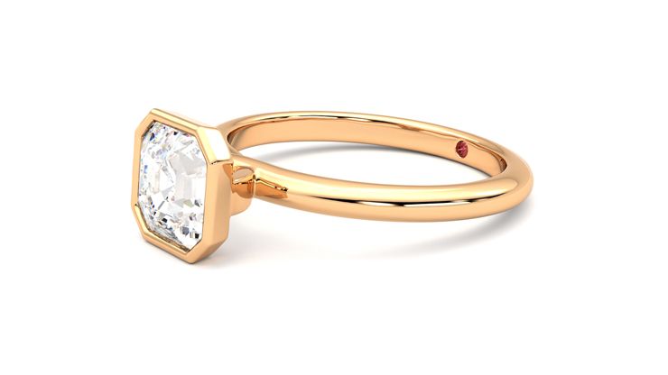 Taylor & Hart Purity Asscher Engagement Ring 360 degree image 23