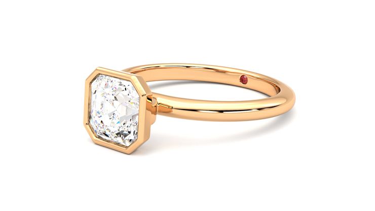 Taylor & Hart Purity Asscher Engagement Ring 360 degree image 24