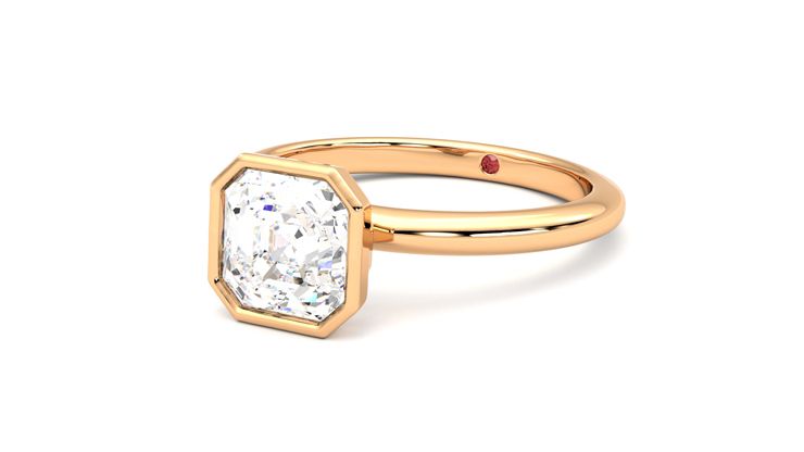 Taylor & Hart Purity Asscher Engagement Ring 360 degree image 25