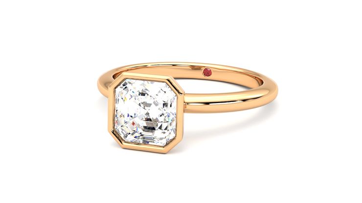 Taylor & Hart Purity Asscher Engagement Ring 360 degree image 26