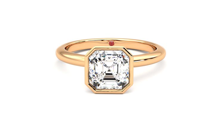 Taylor & Hart Purity Asscher Engagement Ring 360 degree image 29