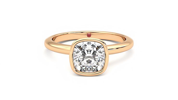 Taylor & Hart Purity Cushion Engagement Ring 360 degree image 0