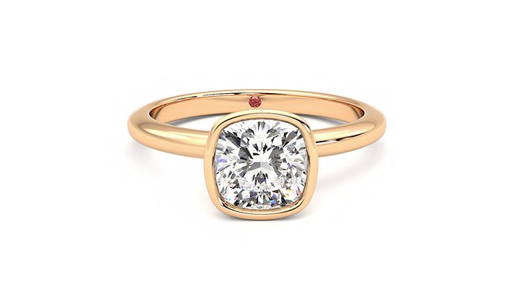 Taylor & Hart Purity Cushion Engagement Ring 360 degree image 1