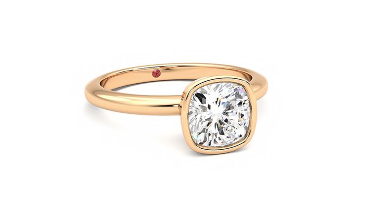 Taylor & Hart Purity Cushion Engagement Ring 360 degree image 4