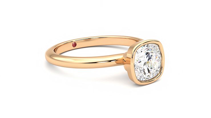 Taylor & Hart Purity Cushion Engagement Ring 360 degree image 6