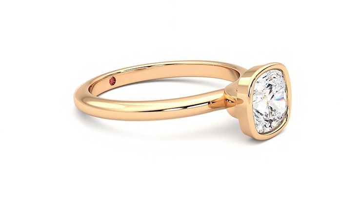Taylor & Hart Purity Cushion Engagement Ring 360 degree image 7