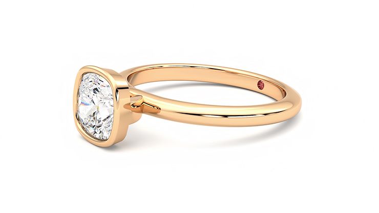 Taylor & Hart Purity Cushion Engagement Ring 360 degree image 23