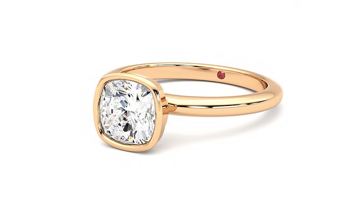Taylor & Hart Purity Cushion Engagement Ring 360 degree image 25