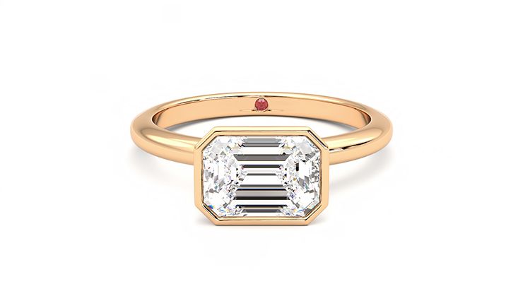 Taylor & Hart Purity Emerald Engagement Ring 360 degree image 0