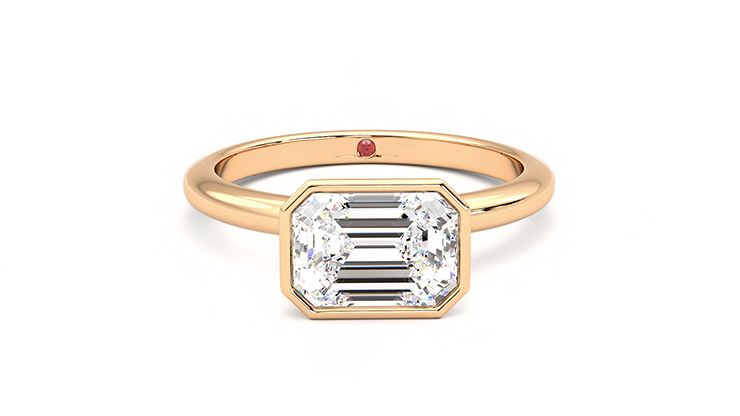 Taylor & Hart Purity Emerald Engagement Ring 360 degree image 1