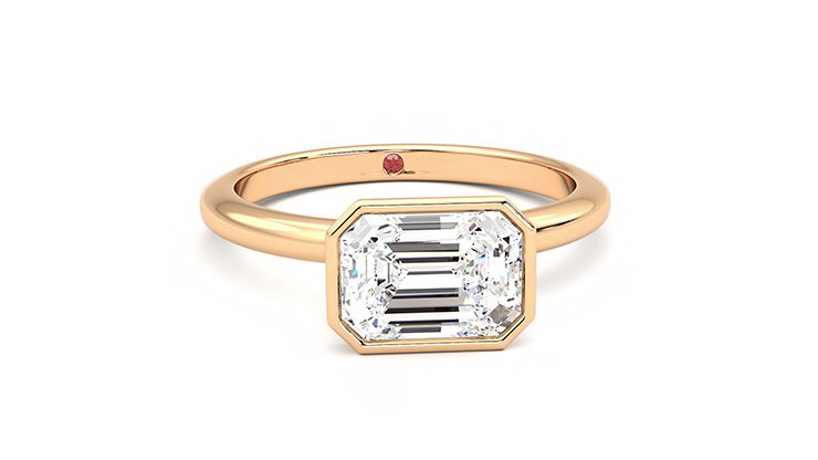Taylor & Hart Purity Emerald Engagement Ring 360 degree image 2