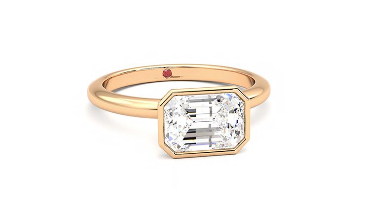 Taylor & Hart Purity Emerald Engagement Ring 360 degree image 3