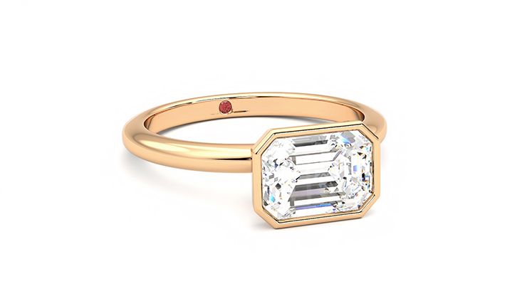 Taylor & Hart Purity Emerald Engagement Ring 360 degree image 4