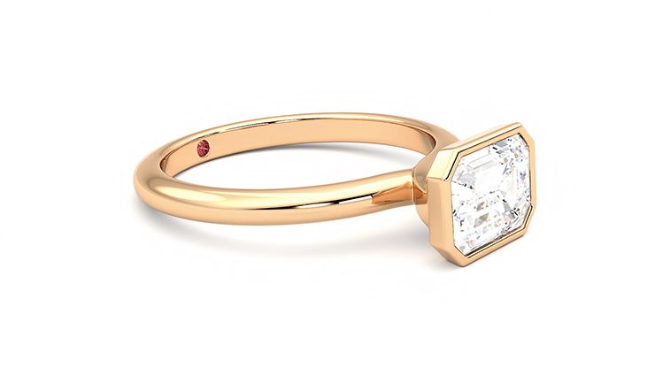 Taylor & Hart Purity Emerald Engagement Ring 360 degree image 7