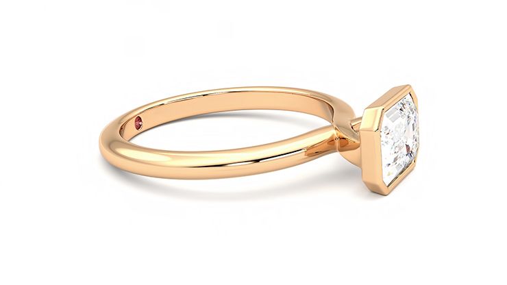 Taylor & Hart Purity Emerald Engagement Ring 360 degree image 8