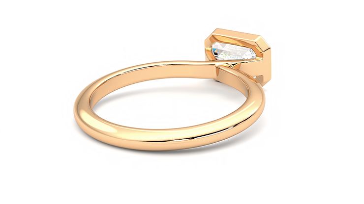 Taylor & Hart Purity Emerald Engagement Ring 360 degree image 13