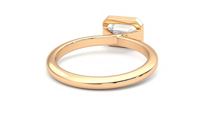 Taylor & Hart Purity Emerald Engagement Ring 360 degree image 14
