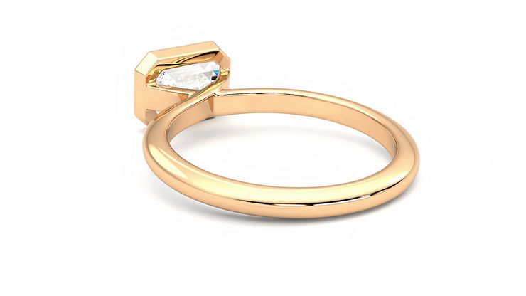 Taylor & Hart Purity Emerald Engagement Ring 360 degree image 17