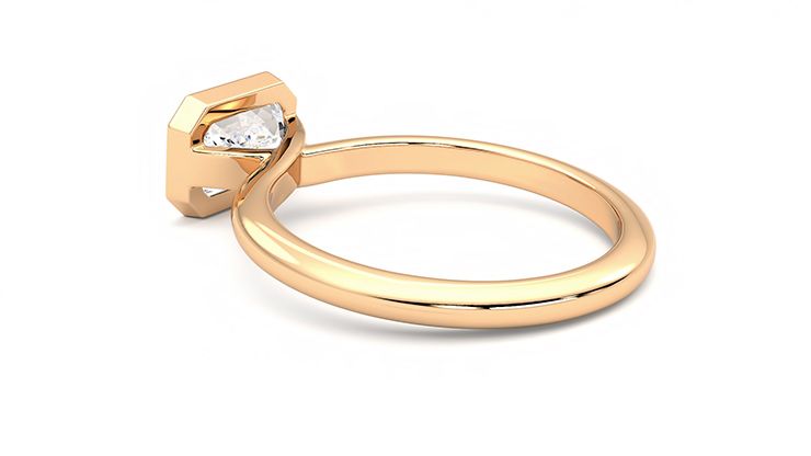 Taylor & Hart Purity Emerald Engagement Ring 360 degree image 18