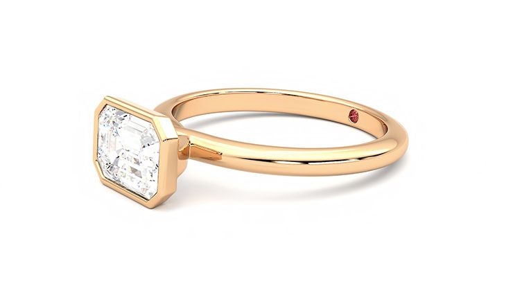 Taylor & Hart Purity Emerald Engagement Ring 360 degree image 23