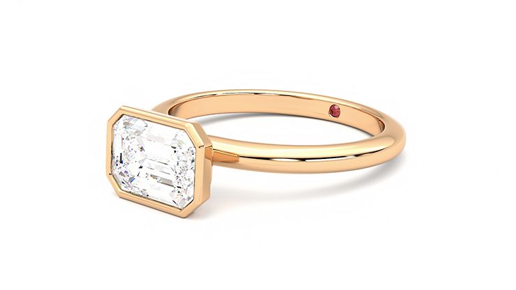 Taylor & Hart Purity Emerald Engagement Ring 360 degree image 24