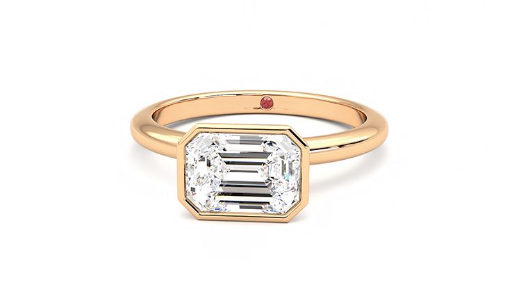 Taylor & Hart Purity Emerald Engagement Ring 360 degree image 28