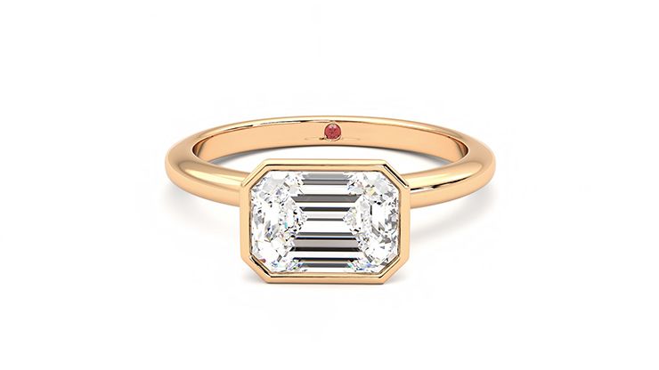 Taylor & Hart Purity Emerald Engagement Ring 360 degree image 29