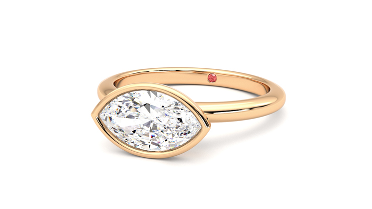 Taylor & Hart Purity Marquise Engagement Ring 360 degree image 26